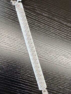 11mm 8 inches 925 Sterling Silver With Rhodium Finish 20.00 CTW Moissanite